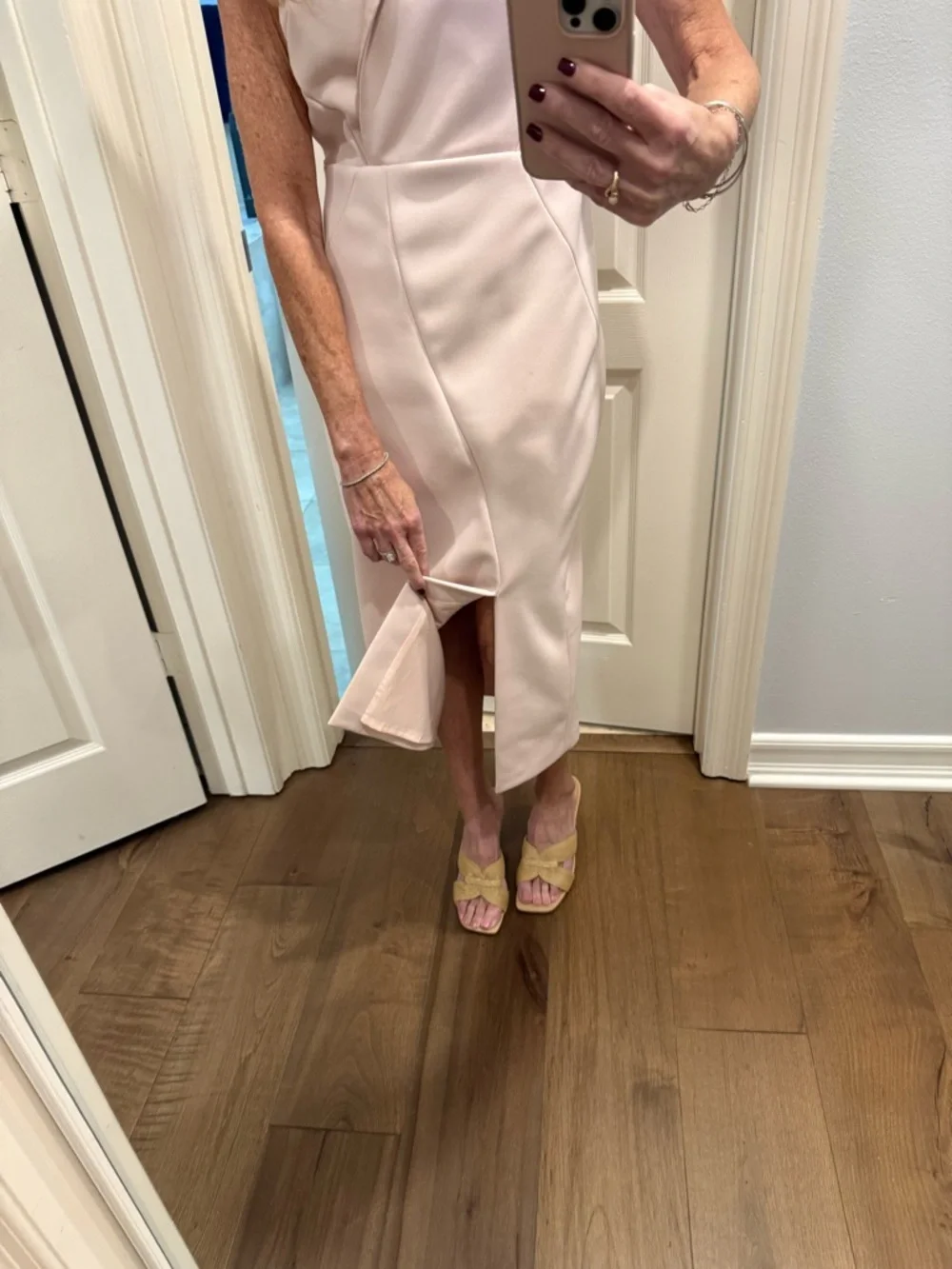 Ted Baker Soft Blush Sleeveless Midi Dress - Picture 6 of 11